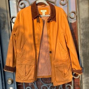 Vintage Westbound Coat/Jacket Plaid Lining Brown/Tan Corduroy Collar Size L